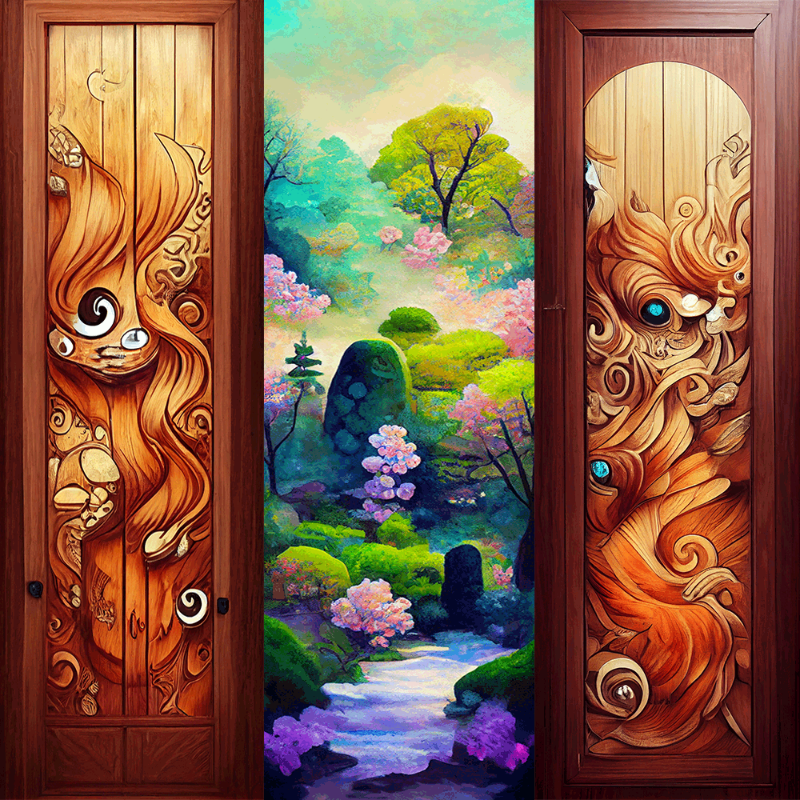 AI Japanese Garden in Spring #1 static token preview