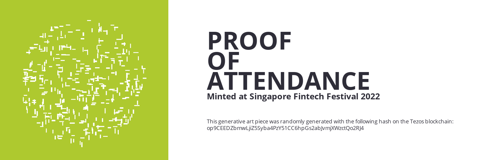 SFF2022 Proof of Attendance Token #2463 static token preview