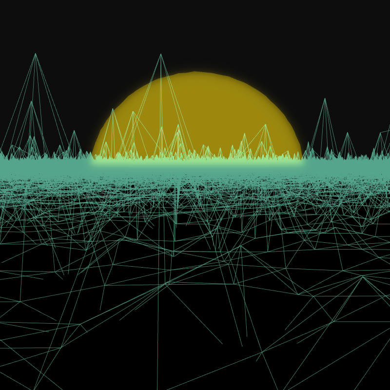 Generative Retrowave Field #19 static token preview