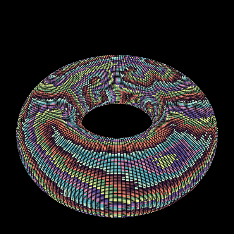 Reaction Diffusion on a Torus #12 static token preview