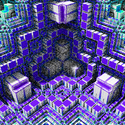 Colorful, warped cubic sponge forms #1 static token preview