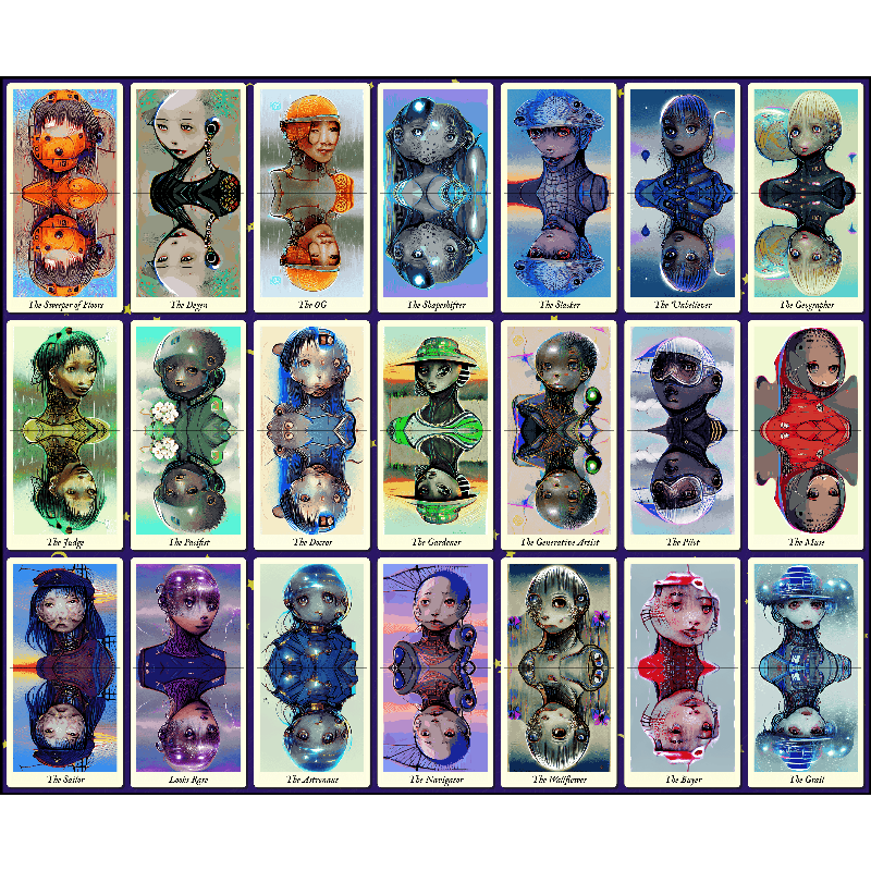 Reflexions - the fxhash tarot #18 static token preview