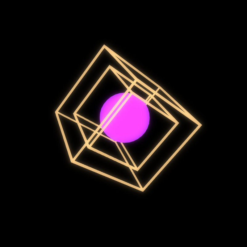 Generative Animation : Two Cube and Sphere #12 static token preview