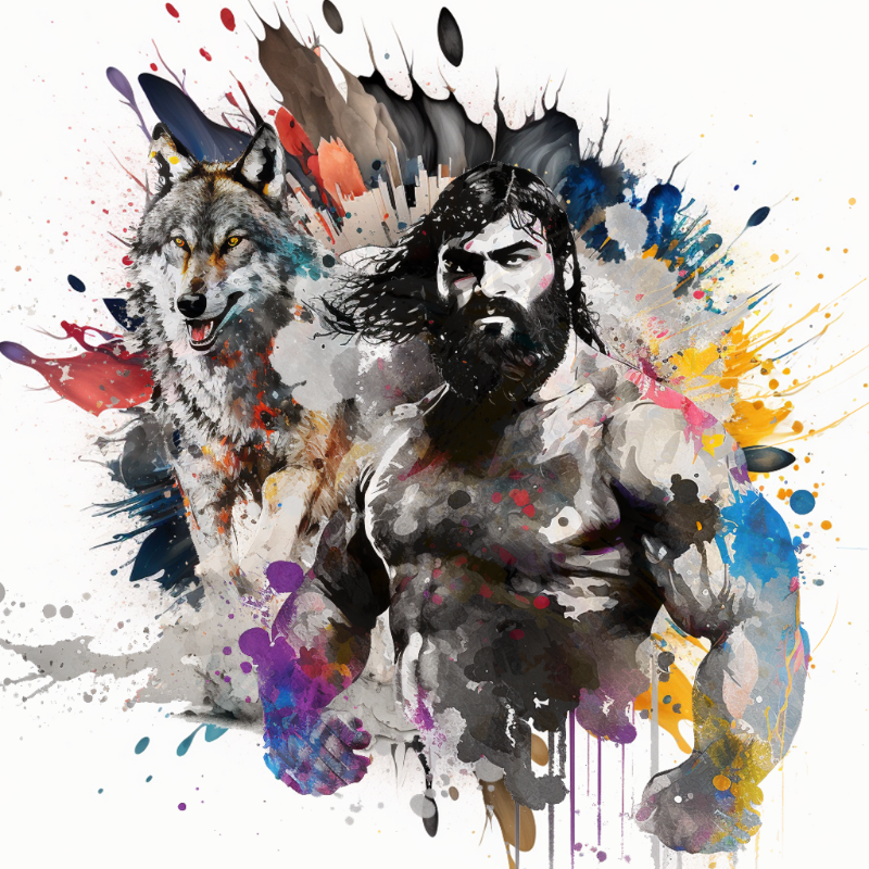 The Wolf and The Wrestler Bloke #7 static token preview