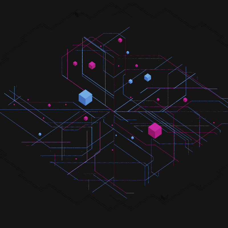 Luminous Streaks and cubes #20 static token preview