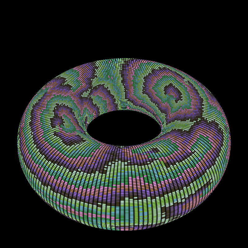 Reaction Diffusion on a Torus #20 static token preview