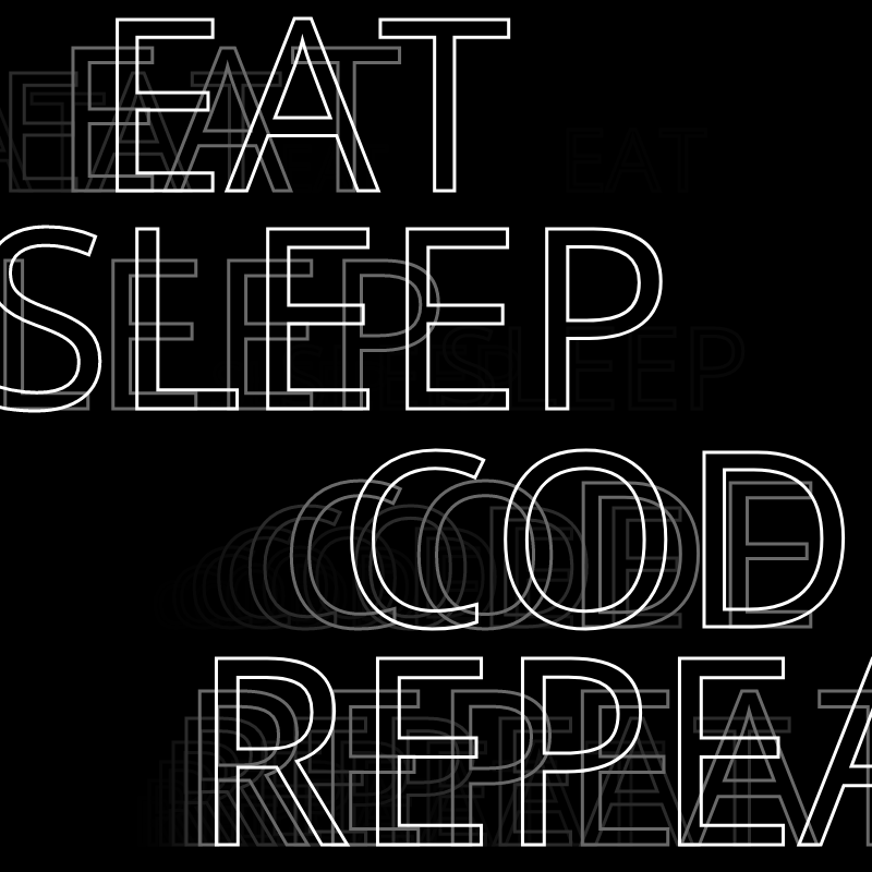 Eat Sleep Code Repeat #14 static token preview