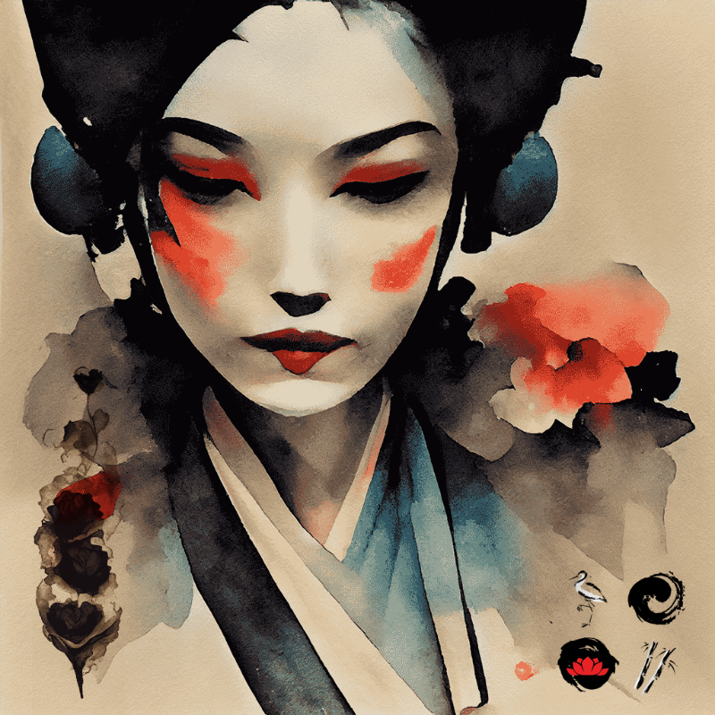 Black Rose and Geisha #16 static token preview