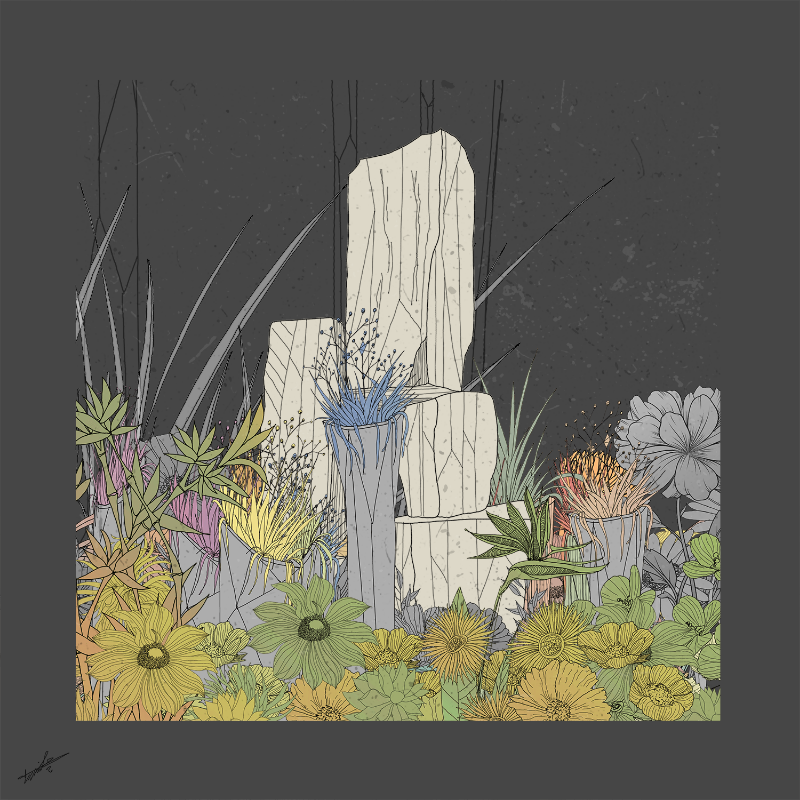 Garden of Lines #Rocks_Blooms #11 static token preview