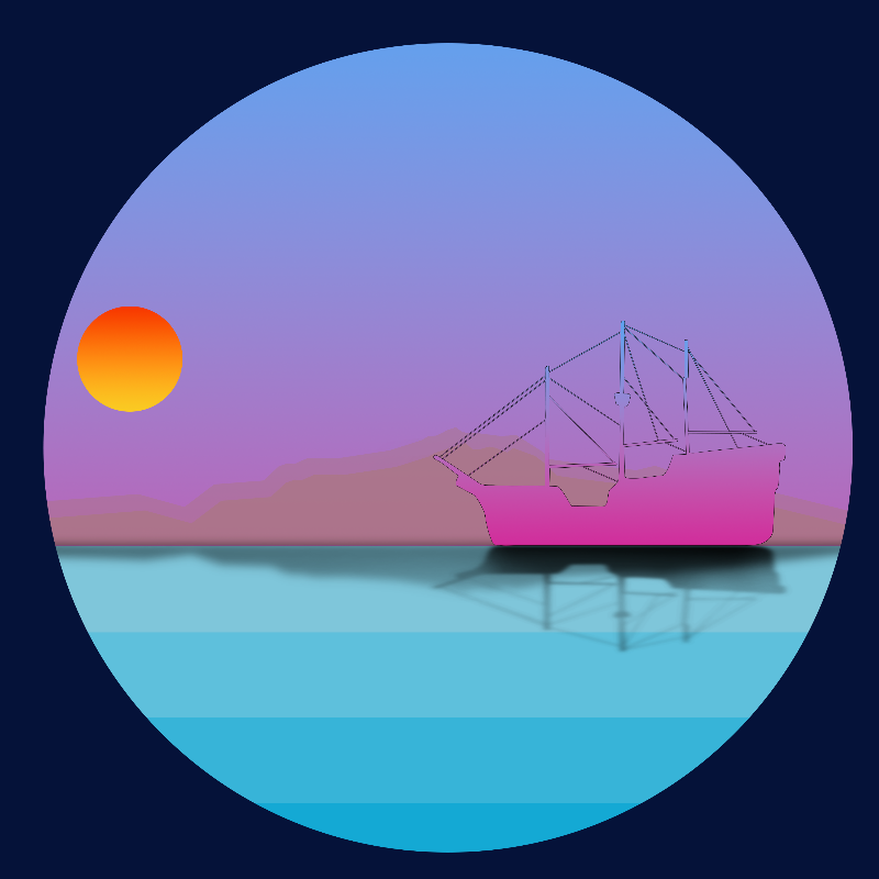 Boat on the sea #14 static token preview