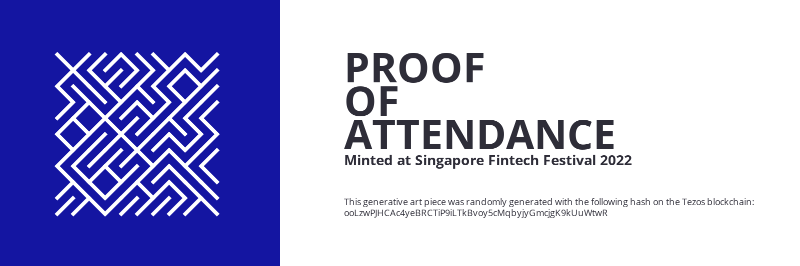 SFF2022 Proof of Attendance Token #1116 static token preview