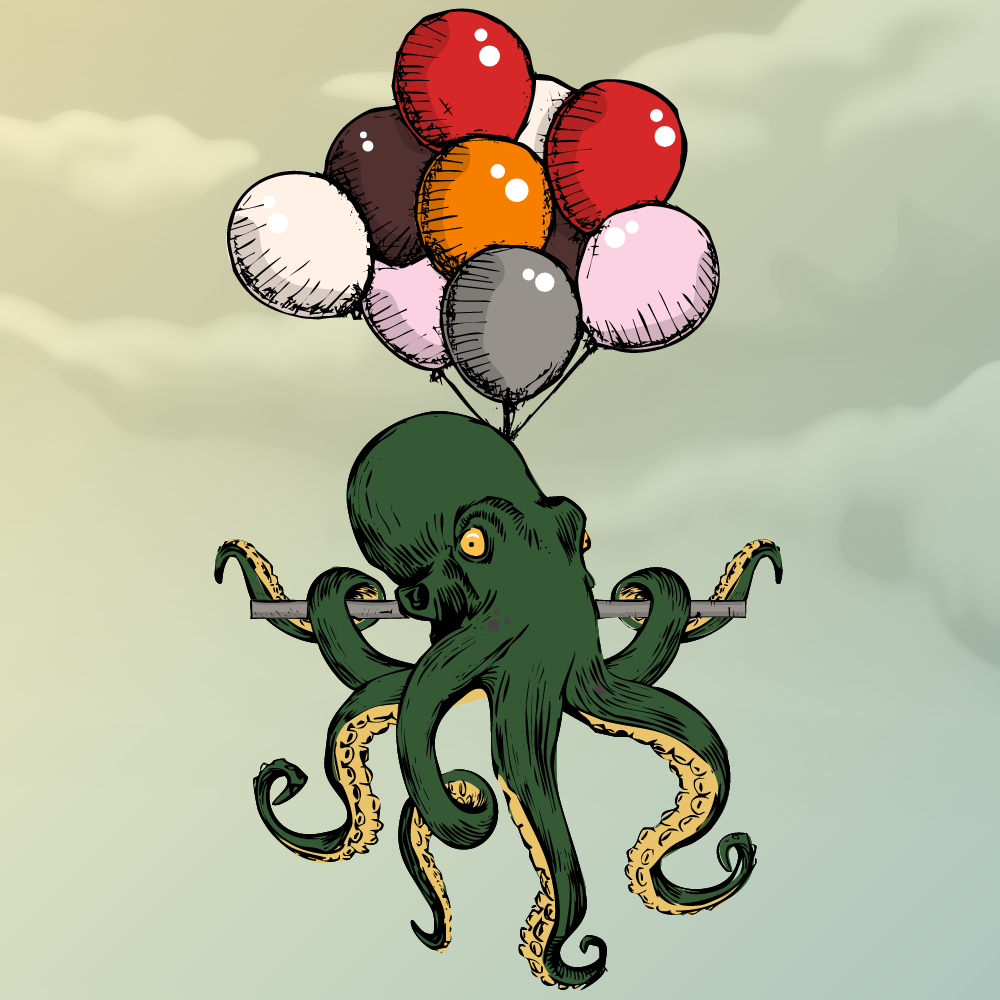 Flying Octupus #14 static token preview