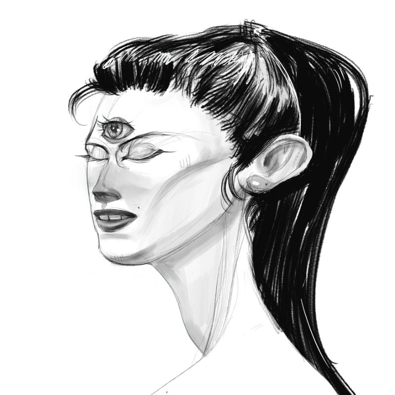 Sketch Woman #22 static token preview