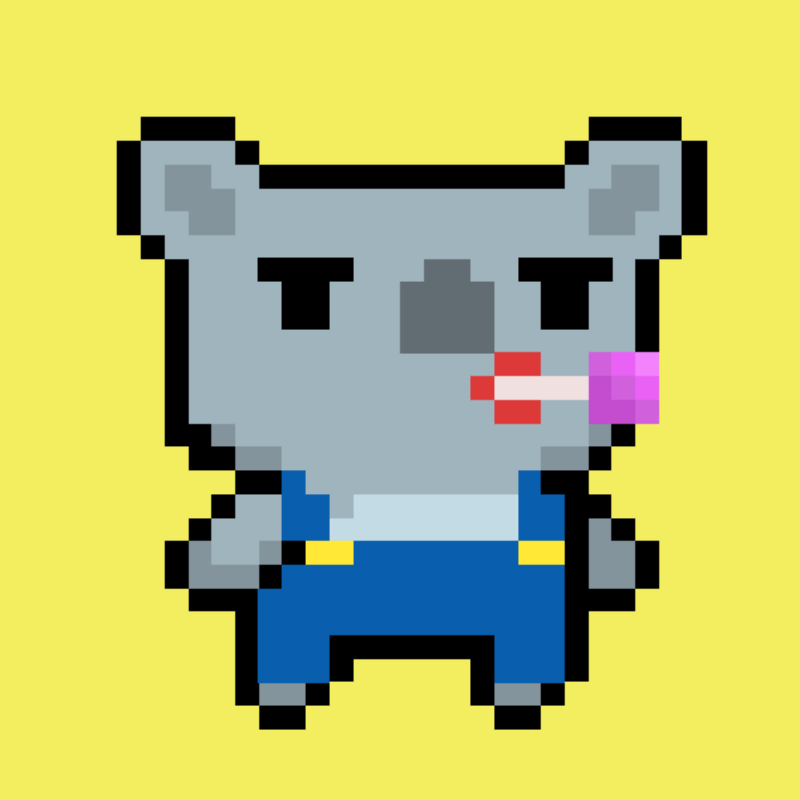 Cute tez koala #1 static token preview