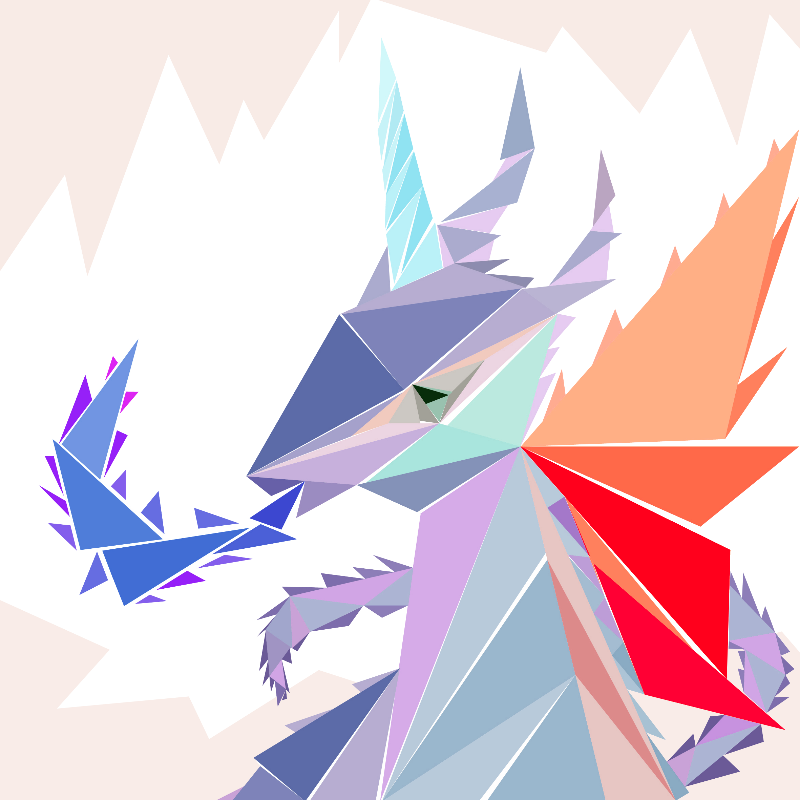 Unicorn dragon #14 static token preview