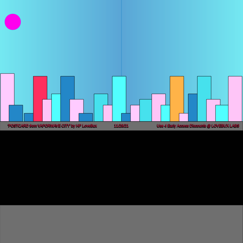Vaporwave CITY: "Seek the Black Sun" #19 static token preview