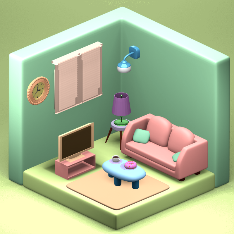 3D Fantasy Living room #15 static token preview