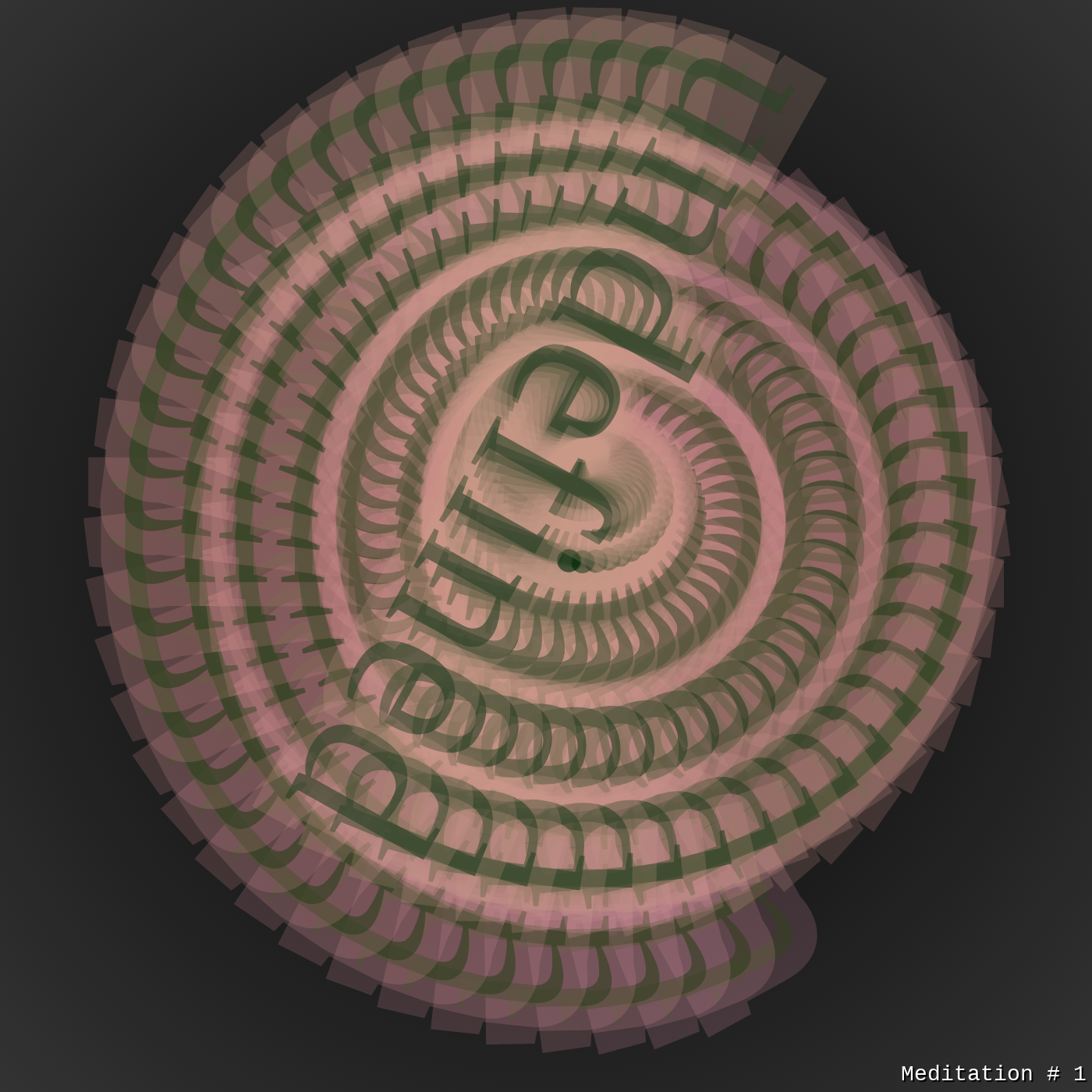 Dextrorotatory  Meditation on Undefined #1 static token preview