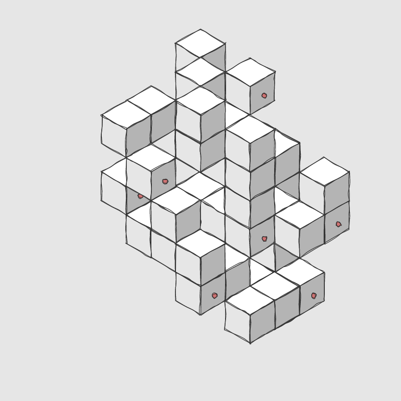 Hand drawn Voxels #6 static token preview