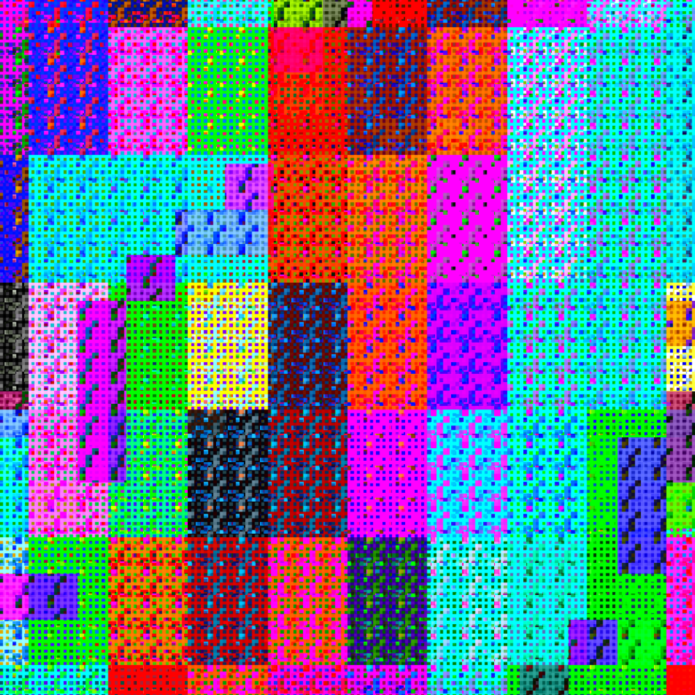 Multicolored Pixelated Field #16 static token preview
