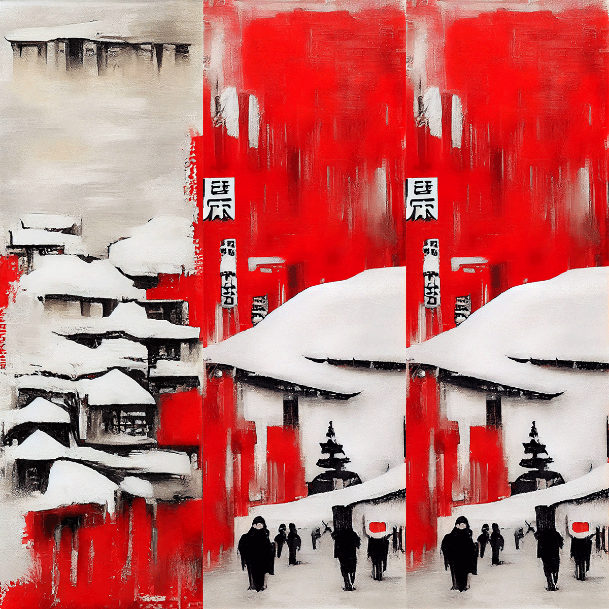 AI Japanese City in Winter #3 static token preview