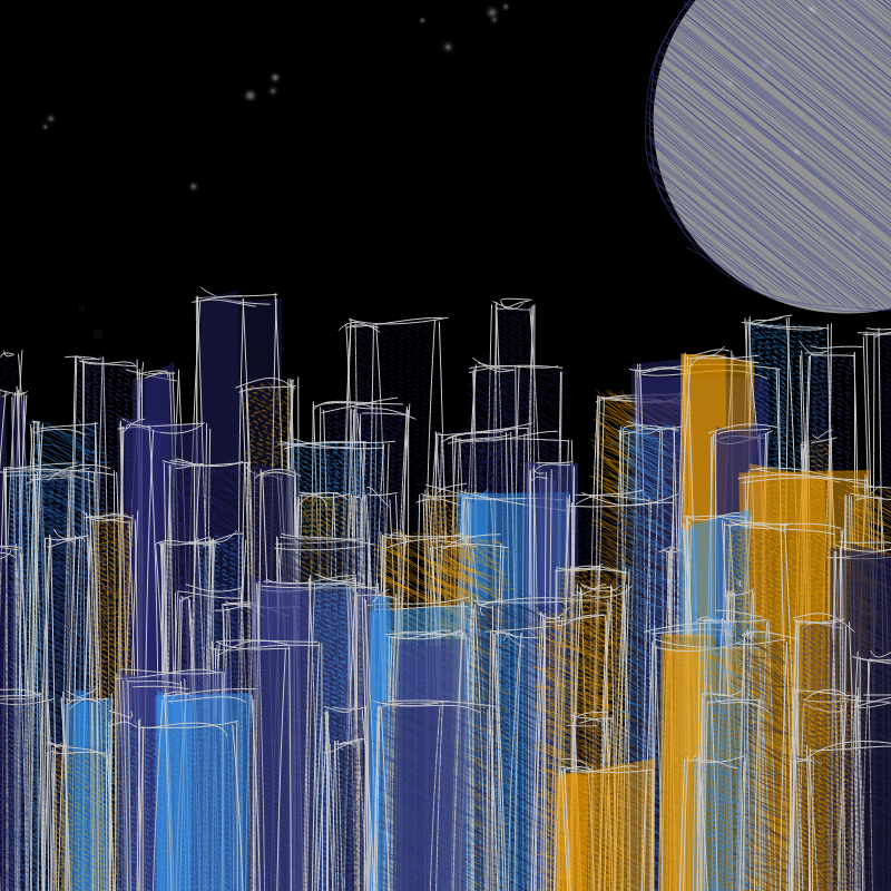 hastily-drawn cityscape sketch #18 static token preview