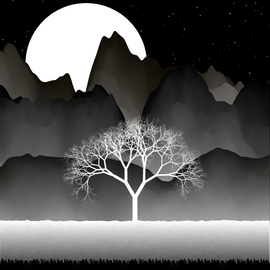 B&W Landscape #10 static token preview