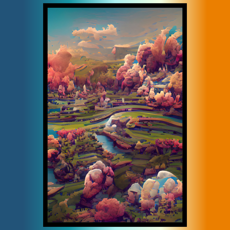 Framed landscape SciFy Art A.I #6 static token preview