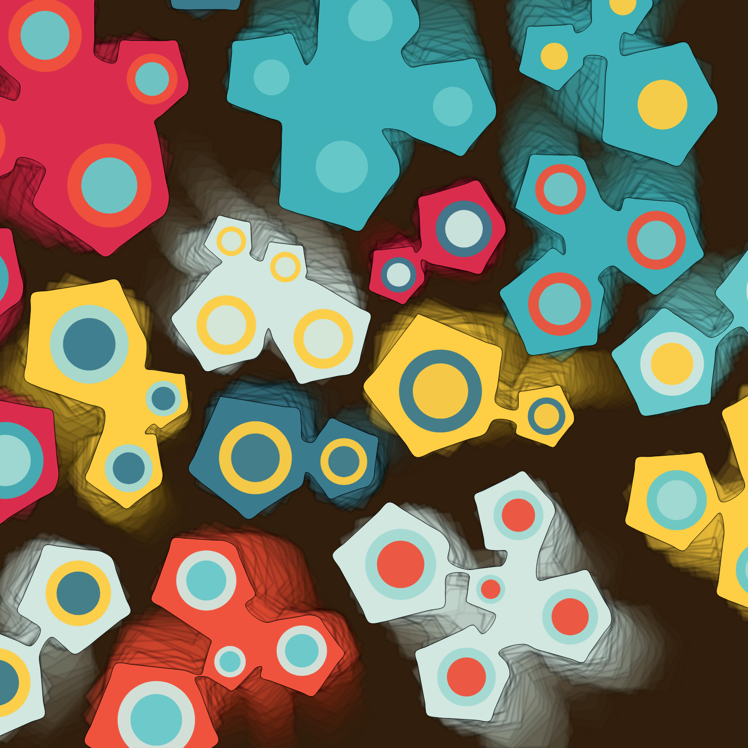 Geometric colorful shapes (Free edition) #4 static token preview