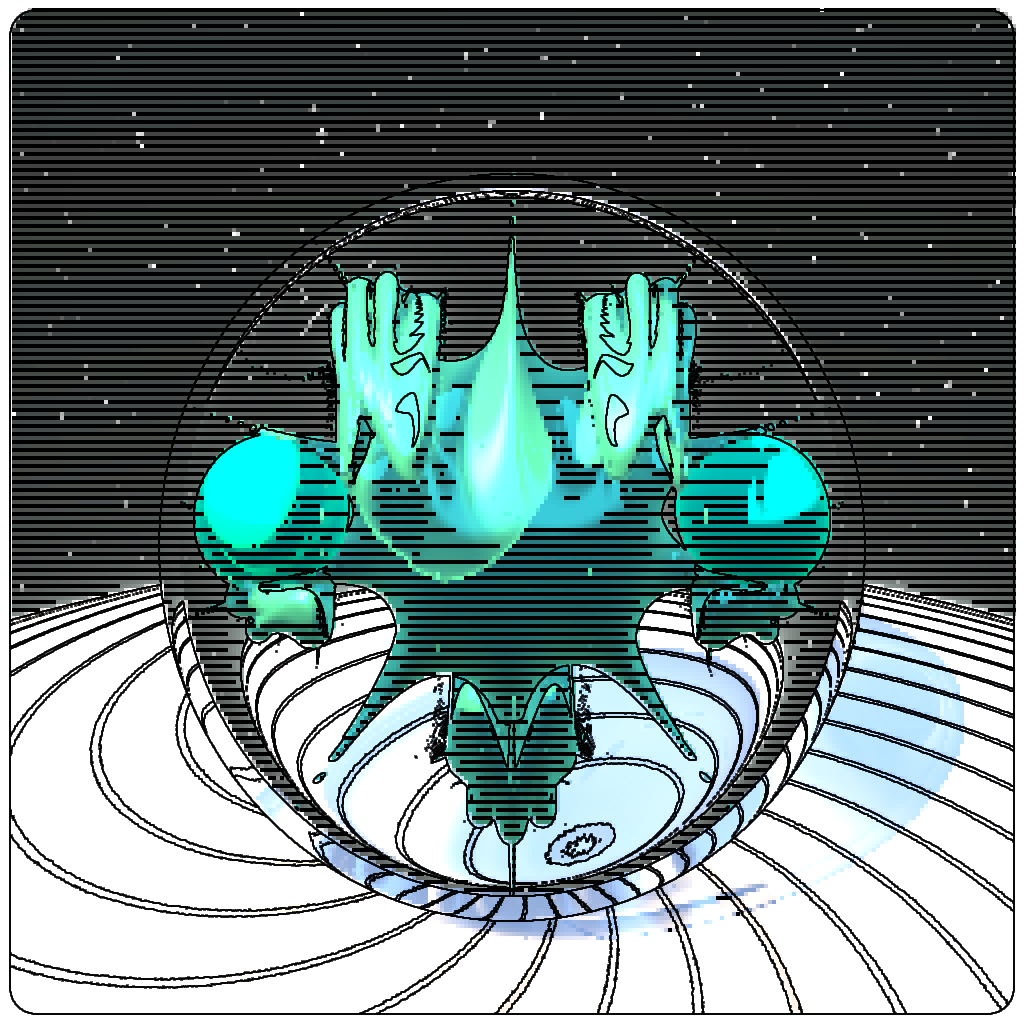 LL21 Mac Plus Fractal-in-a-Globe #3 static token preview