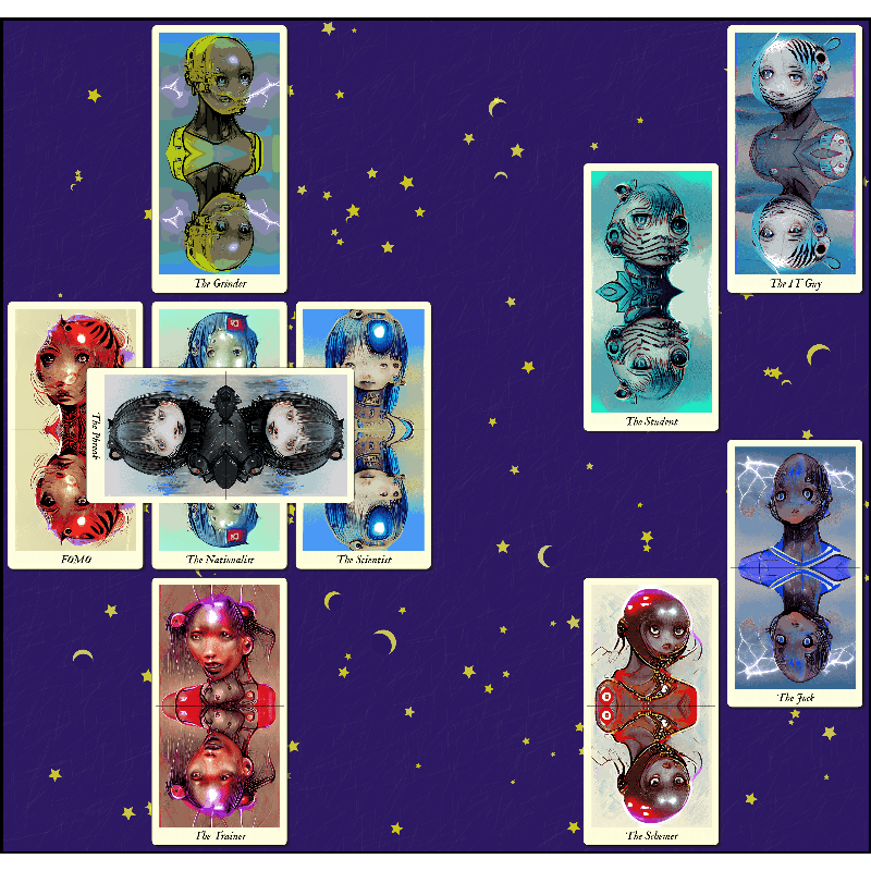 Reflexions - the fxhash tarot #13 static token preview