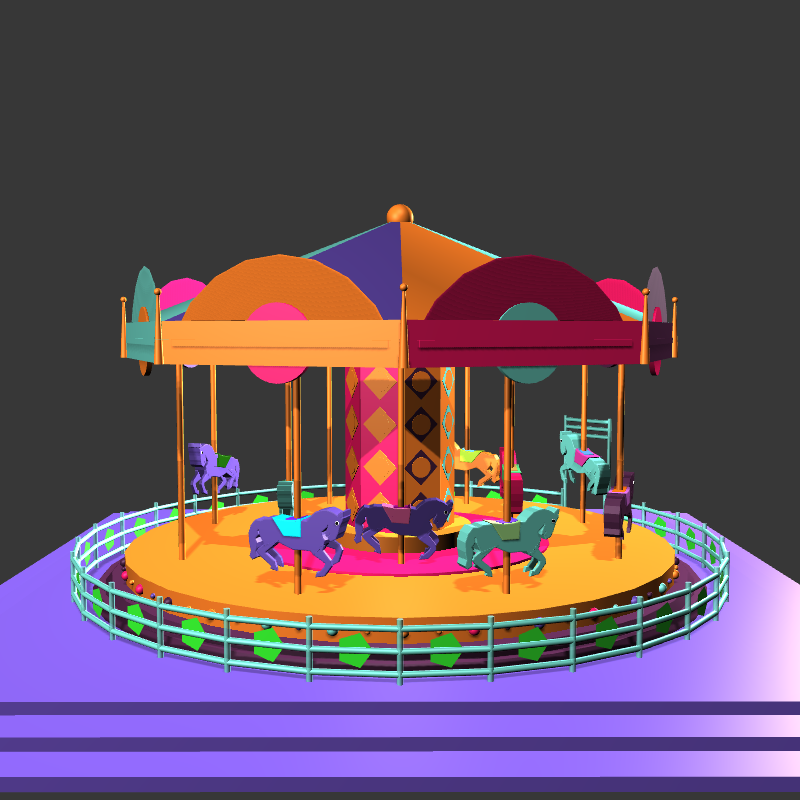 “Uncle Run” Fun Park: Carousel #4 static token preview