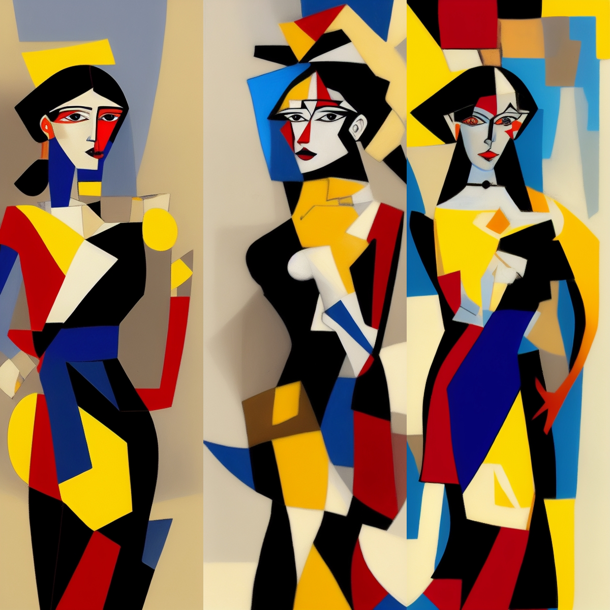 Cubism Girls #4 static token preview