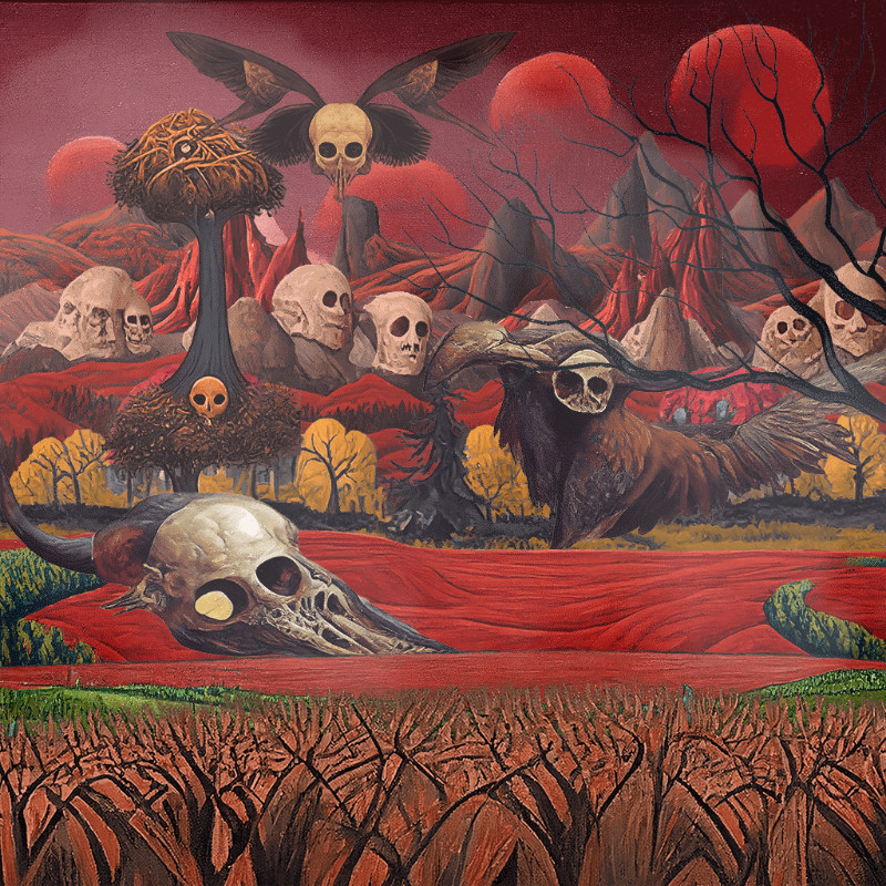 Skull Birds and Fishes #21 static token preview