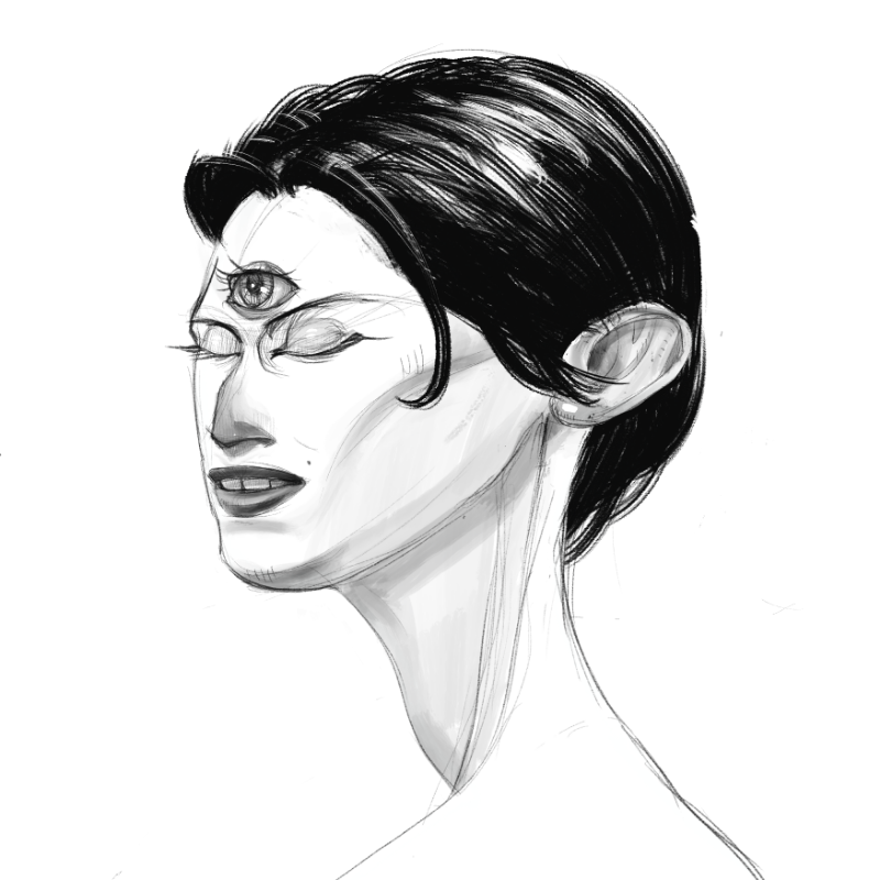 Sketch Woman #12 static token preview