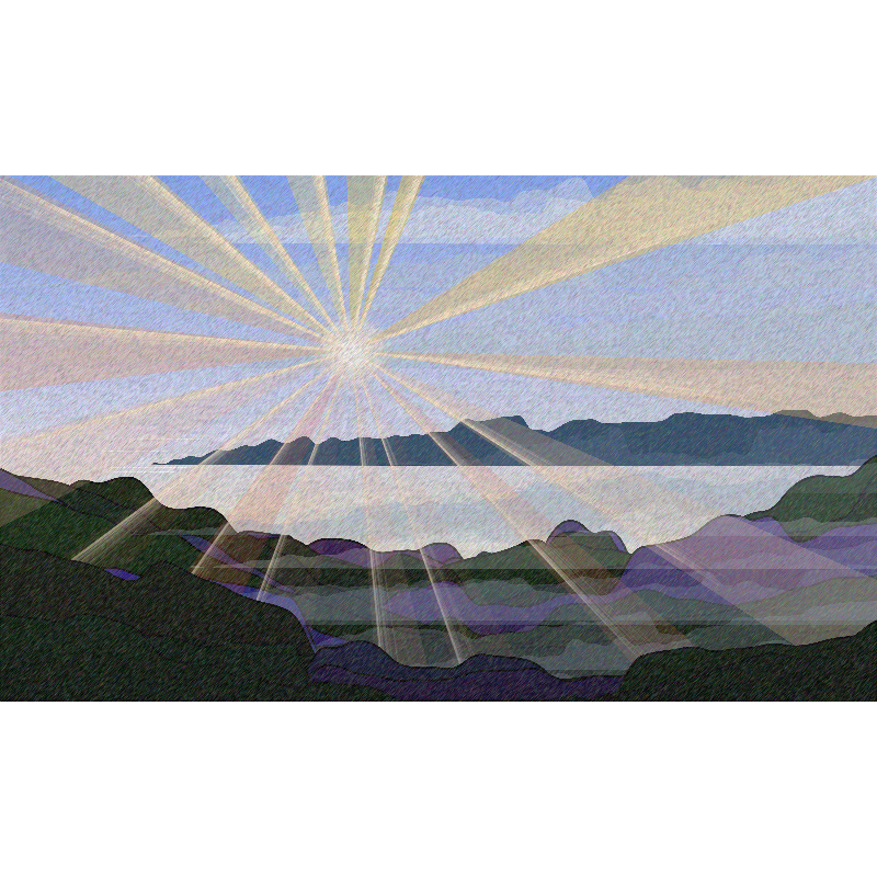 Sunrise over a Mountain Lake #17 static token preview