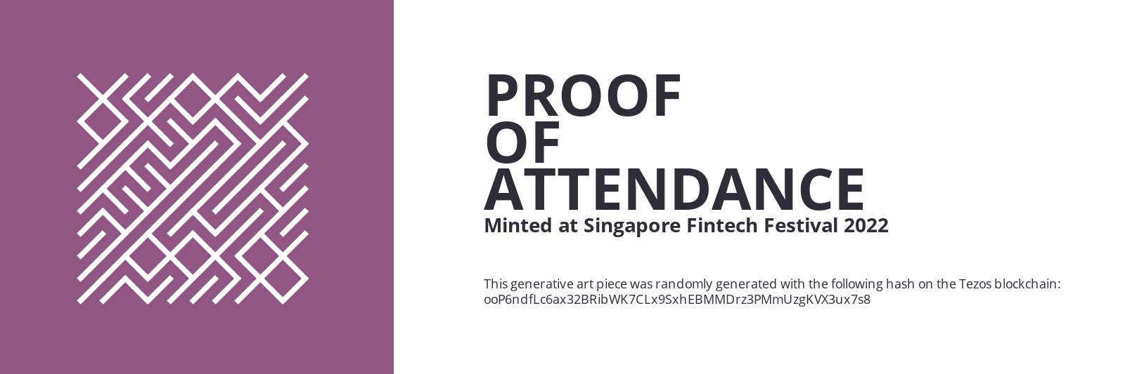 SFF2022 Proof of Attendance Token #1323 static token preview