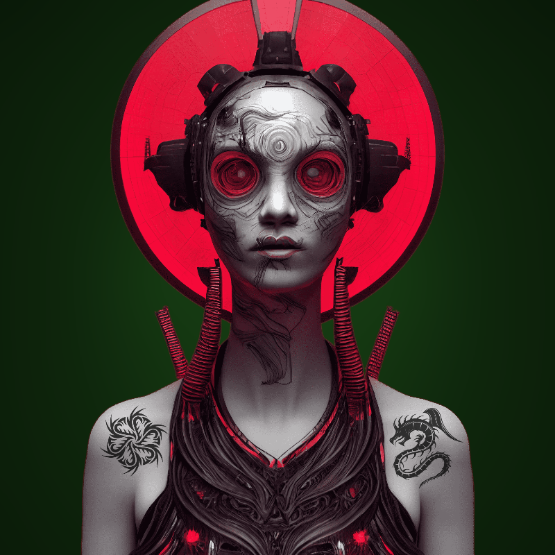 Cyber Girl #7 static token preview