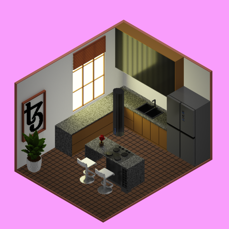 Isometric kitchen #49 static token preview