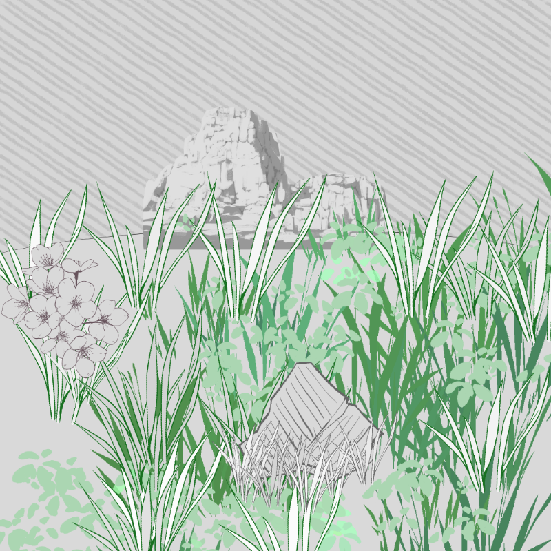 Wild Grass and Rubble #6 static token preview