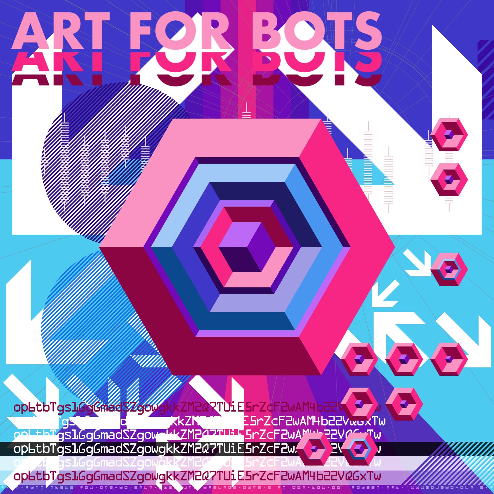 Hexagones - Art for Bots for Humans #17 static token preview