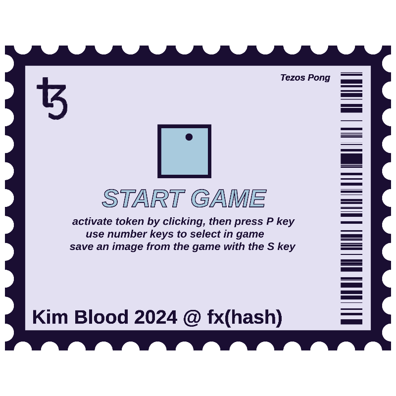 Tezos Pong #21 static token preview