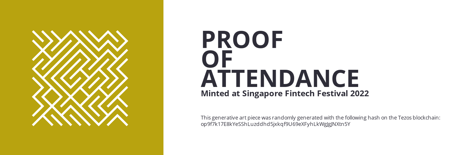 SFF2022 Proof of Attendance Token #2589 static token preview