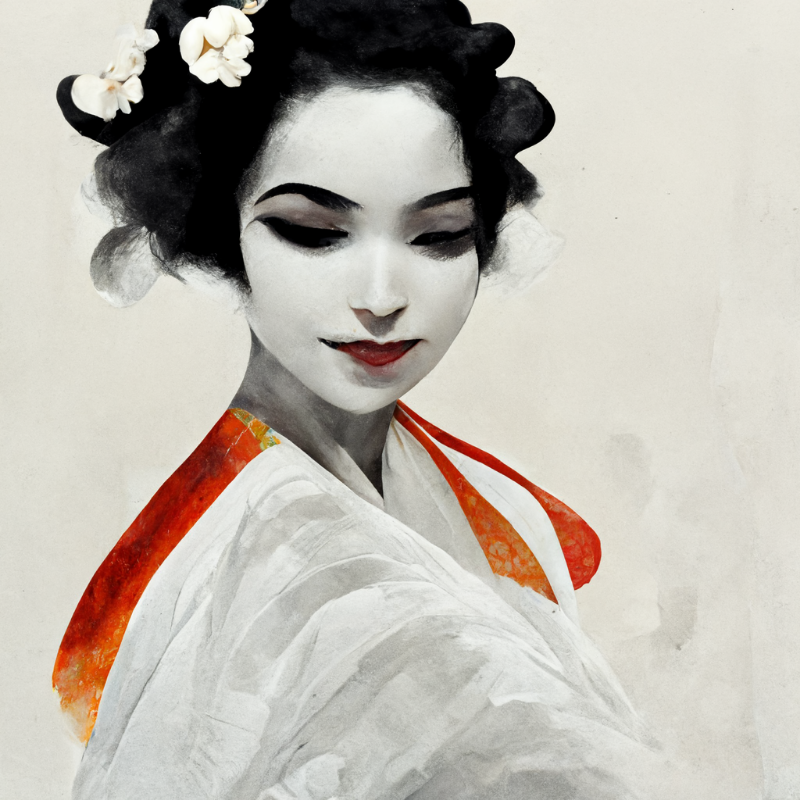 White Geisha #5 static token preview