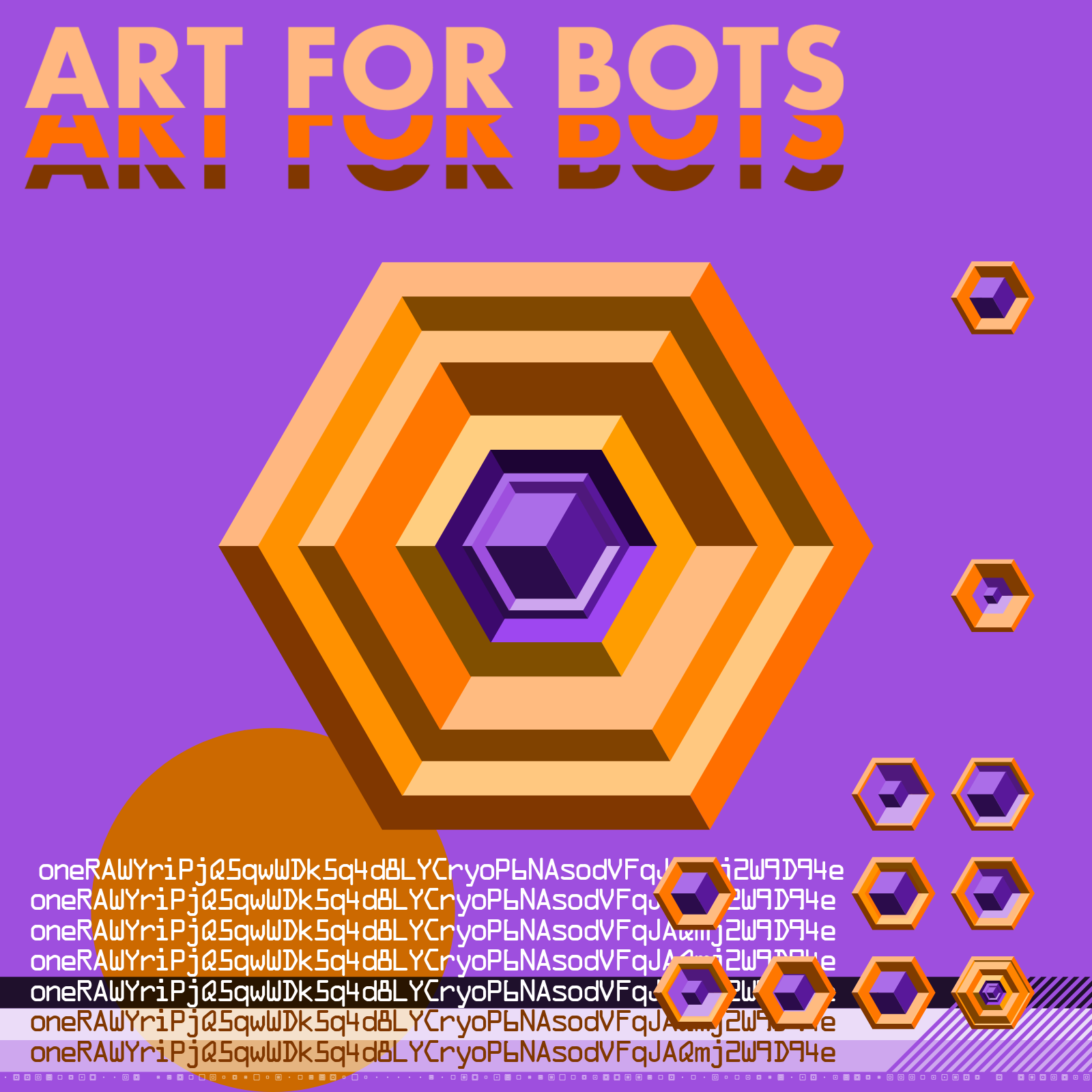 Hexagones - Art for Bots for Humans #9 static token preview