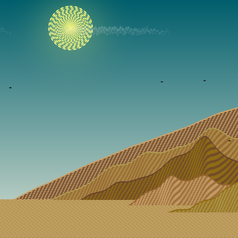 Painted Mountain Sunset #11 static token preview