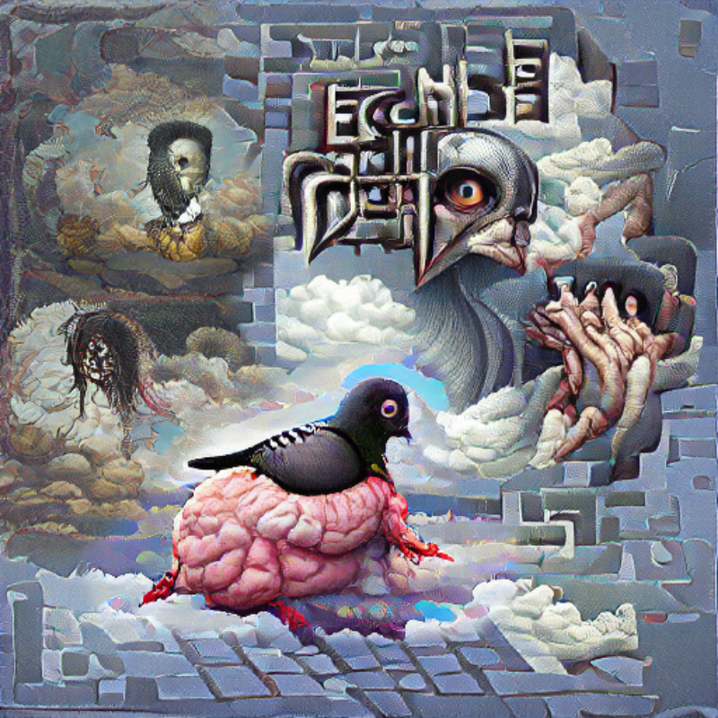 Pigeon Sat on a Brain Reflecting Existence #10 static token preview