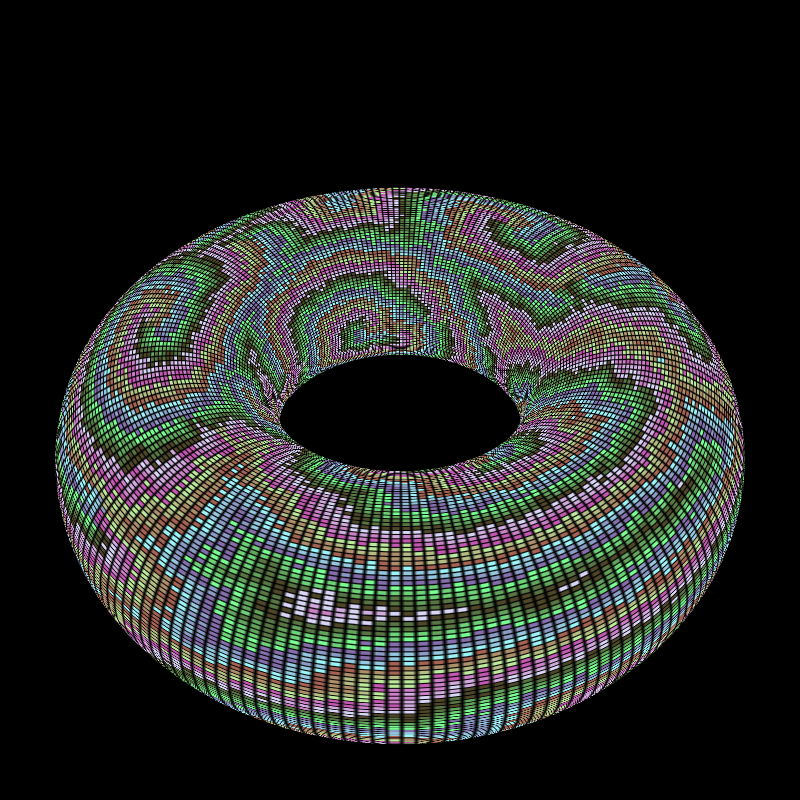 Reaction Diffusion on a Torus #8 static token preview