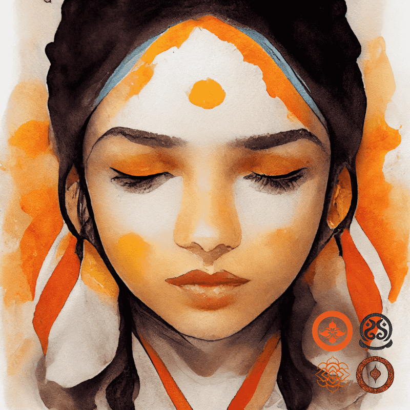 Hindu girl meditating #9 static token preview