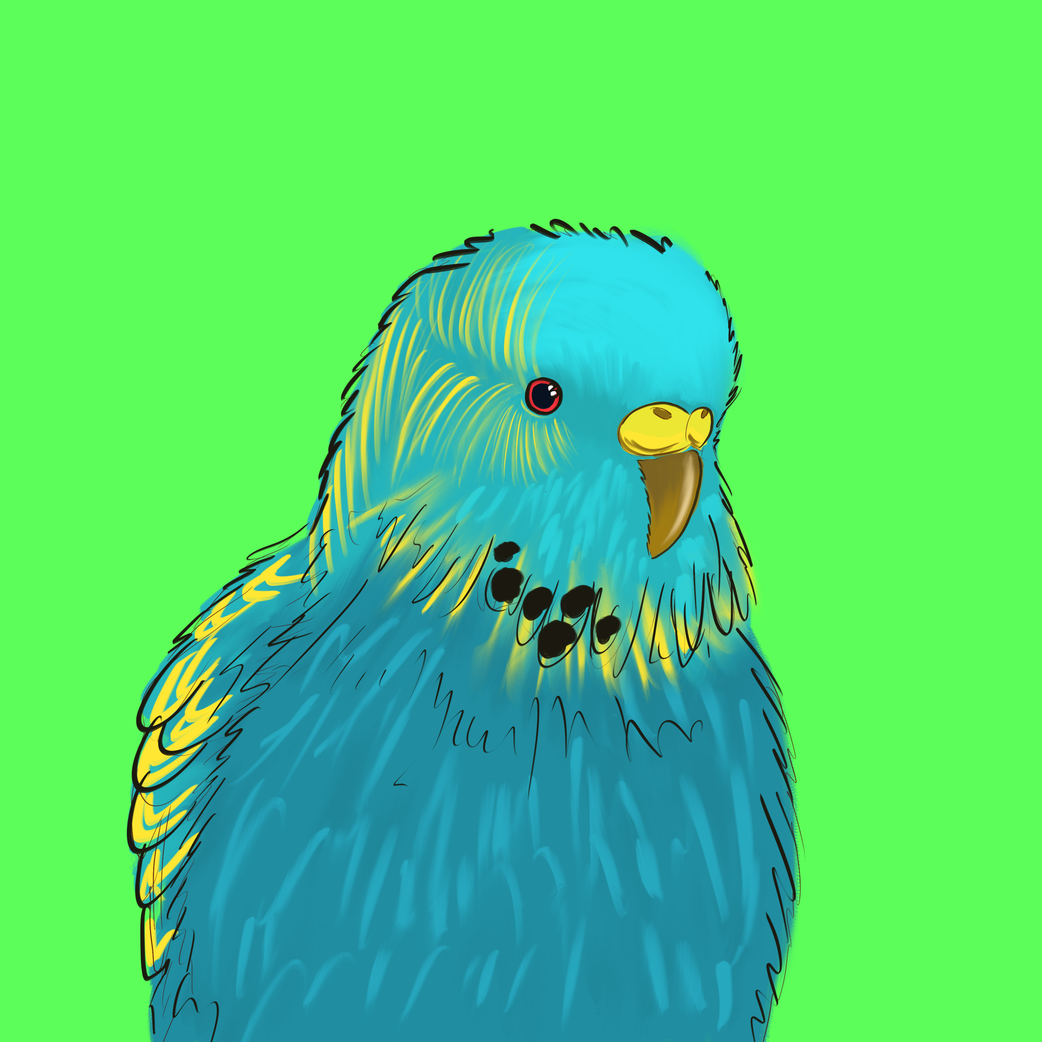 Neon Parrot #5 static token preview